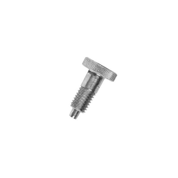Stl Knld Knob Plgr, Lock, 3/8"-16, PK2